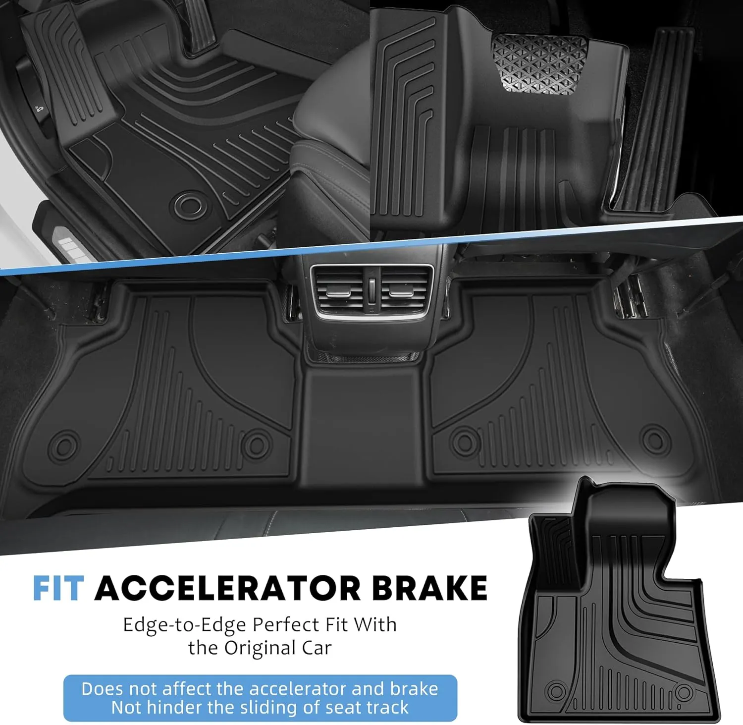 Floor Mats & Cargo Liner compatible with BMW X5 2026 2025 2024-2019 ONLY 5 Seats (Non 45e/50e & 7-Seats Models) | All Weather TPE Floor Mats for 2019-2025 2026 X5 G05 Accessories Anti-Slip Trunk Liner