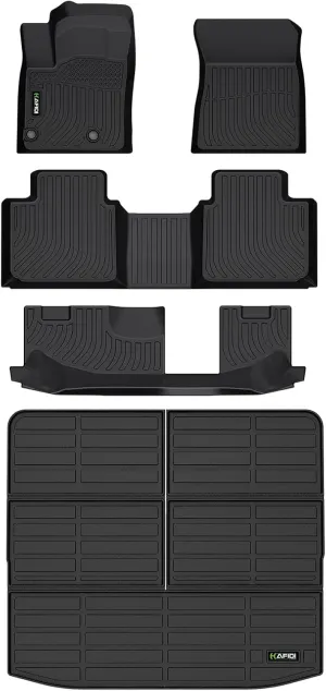 Floor Mats & Cargo Liner for Mitsubishi Outlander 2022-2024 2025 (Not Fit PHEV or Sport Models) Custom Fit Full Set, All Weather Car Accessories (Rear Trunk Mat  Floor Mats)