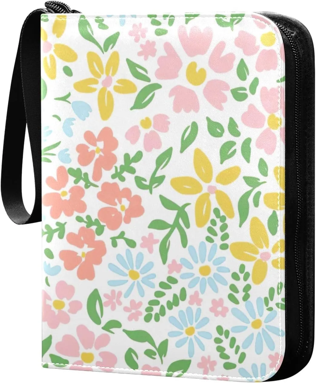 Floral Colorful Card Binders 4 Pocket Trading Card Storage 400 Cards Capacity Four Pocket Binder