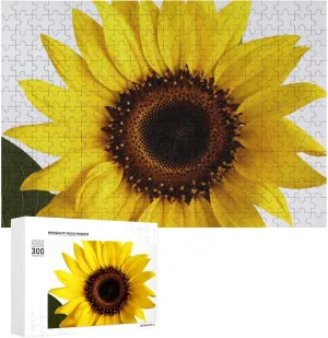 Flower Sunflower Puzzles 300 Pieces Personalized Jigsaw Puzzles Flower Sunflower Photo Puzzle Challenging Picture Puzzle for Adults Personaliz Jigsaw with Storage Bag (15.7" X 11")