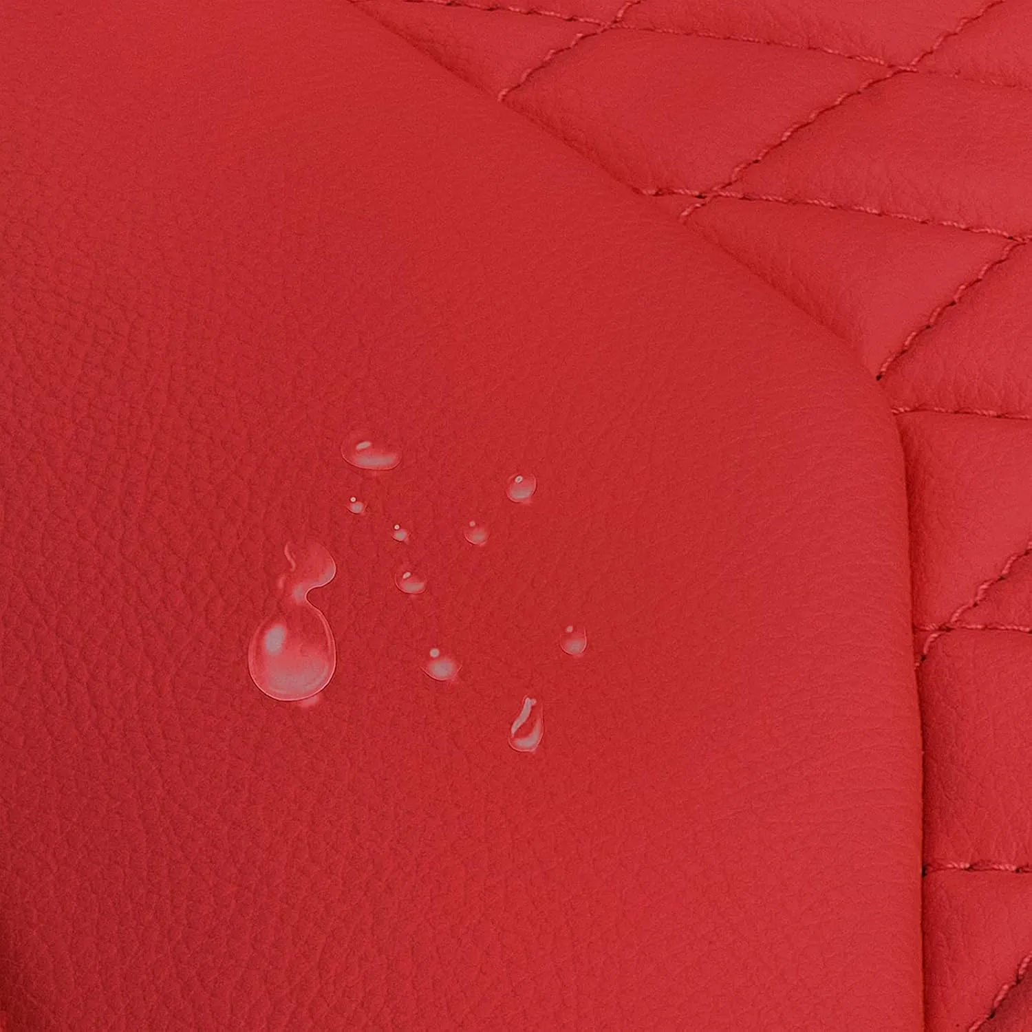 Flying Banner car seat Covers seat Cushions Luxe Fit Faux Leather Easy Installation Vehicles Non Slip Premium (Solid Red, 2 x Front Seat Cover)