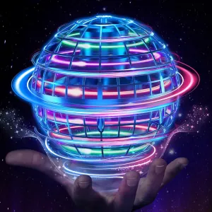 Flying Orb Ball Toys Upgraded Hover Soaring Fly Toy Cosmic Globe Magic Boomerang Fidget Spinner Hand Drone Orbit Cool Toys Gift for 6 7 8 9 10  Year Old Boys Girls Outdoor Indoor (Blue)