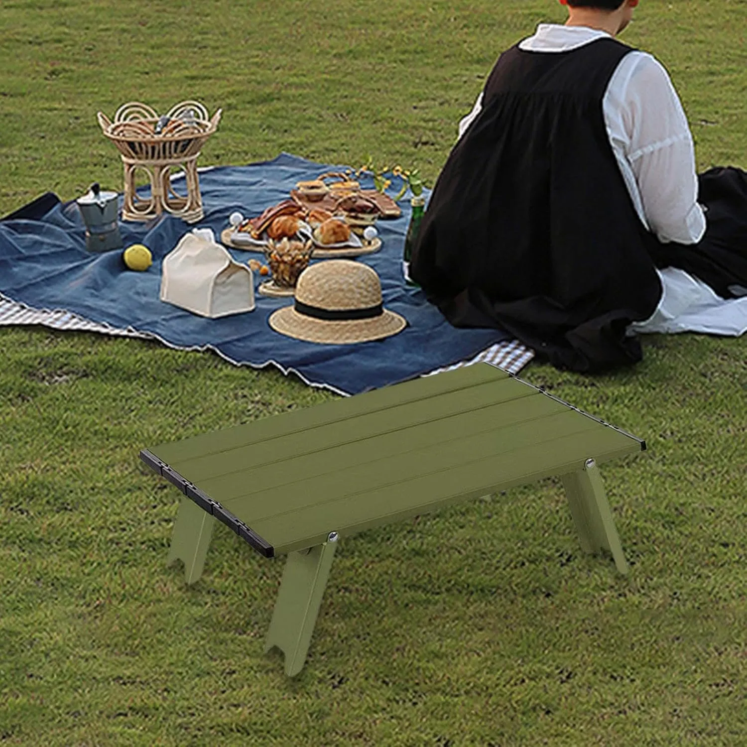 Folding Camping Table Outdoor Desk Aluminum BBQ Beach Table Backyard