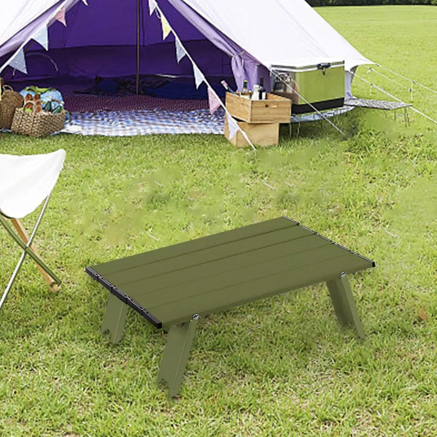 Folding Camping Table Outdoor Desk Aluminum BBQ Beach Table Backyard