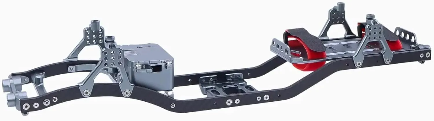 for Axial for SCX10 II 90046 D90 275/313/324mm 1/10 Wheelbase Carbon Fiber for Chassis Girder Frame RC Crawler Car Upgrade Parts RC Car DIY Parts(Gray)