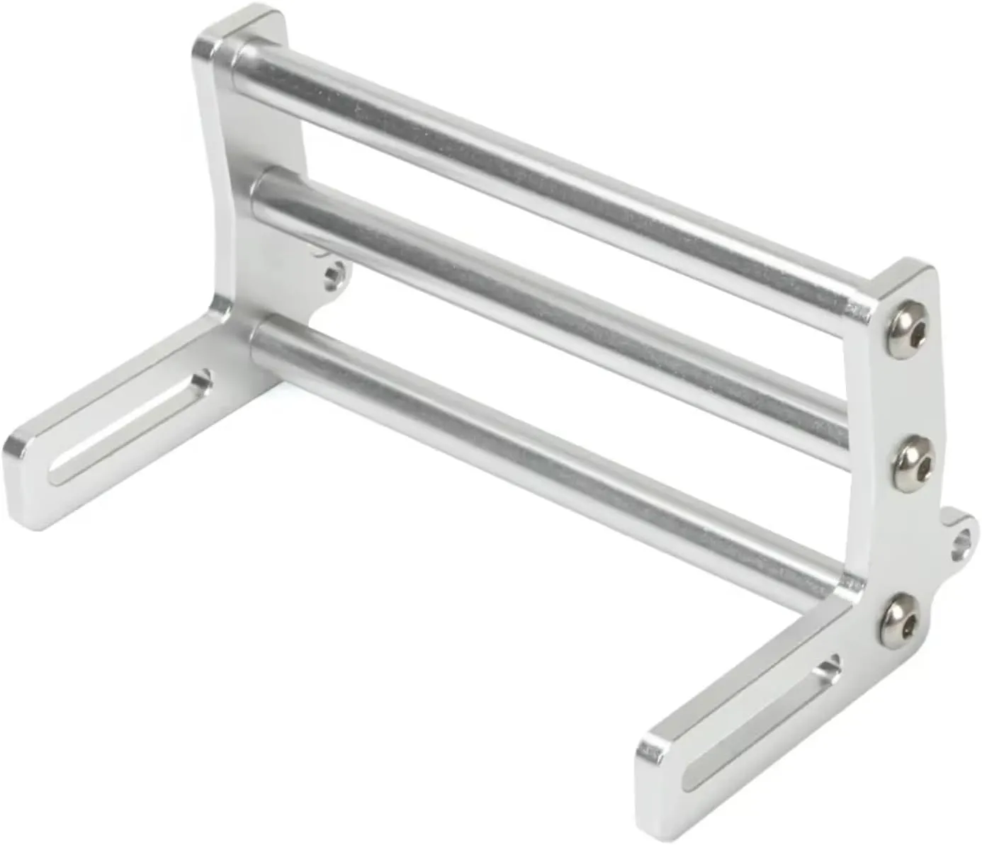for Gspeed for LCG for TRX4 for SCX10 1/10 for Dodge Power Wagon Cliffhanger Aluminum Alloy Front Bumper Bull Bars RC Crawler for Chassis Body Shell RC Car DIY Parts(Silver)
