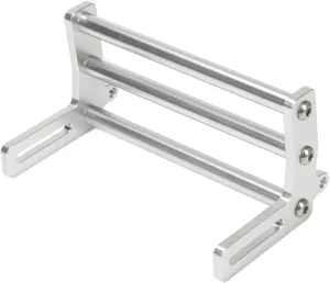 for Gspeed for LCG for TRX4 for SCX10 1/10 for Dodge Power Wagon Cliffhanger Aluminum Alloy Front Bumper Bull Bars RC Crawler for Chassis Body Shell RC Car DIY Parts(Silver)