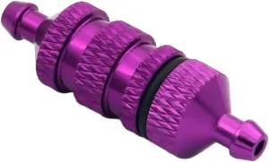 for HSP for Racing 02156 for HSP 94122 94188 for Traxxas for TRX4 1/8 1/10 for Nitro 1PCS Aluminum Filter RC Model Car Spare Parts RC Car DIY Parts(Purple)