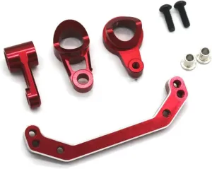 for Racing LC Ptg-2r 1/10 PTG-2 RC for Rally Remote Control Car Metal Upgrade Steering Buffer Assembly Parts RC Car DIY Parts(Red)
