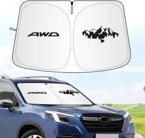 for Subaru Forester Sun Shade 2014-2024 2025, Car Front Window Covers Sun Visor Protector, Foldable Blocks UV Rays Windshield Sunshade for Subaru Forester Accessories