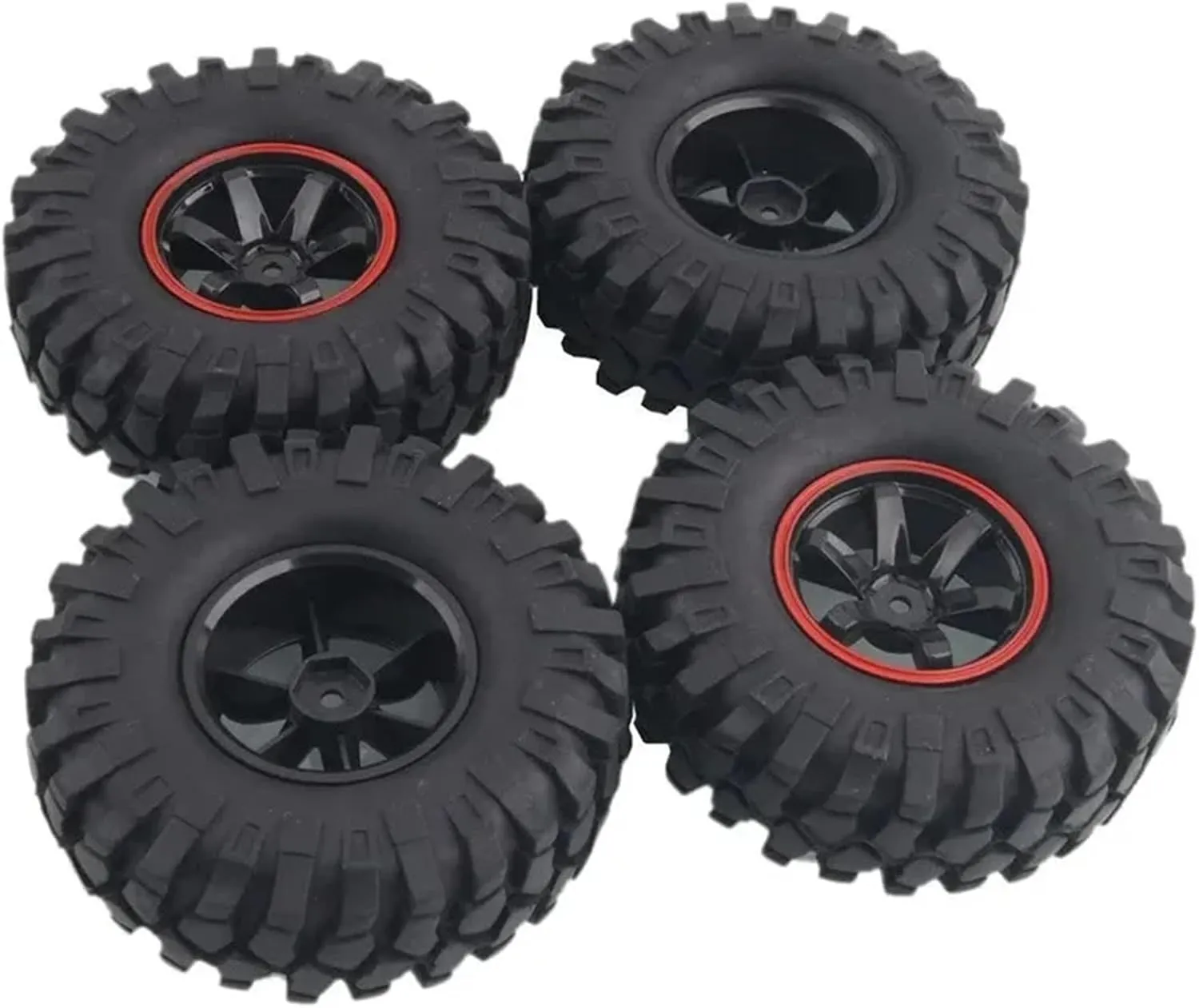for Tamiya for CC01 for D90 701A for 1/10 1.9Inch Off Road Climb 4PCS for Rock Crawler Car Tires for Super Soft 96MM Rubber Tyre Wheel Rim Hex 12MM RC Car Repair Kit