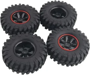for Tamiya for CC01 for D90 701A for 1/10 1.9Inch Off Road Climb 4PCS for Rock Crawler Car Tires for Super Soft 96MM Rubber Tyre Wheel Rim Hex 12MM RC Car Repair Kit