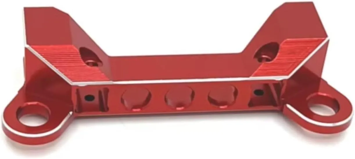for Wltoys 104006 104010 104020 104026 1/10 Metal Front Bumper Mount Stand RC Car Upgrade Parts Accessories RC Car DIY Parts(Red)