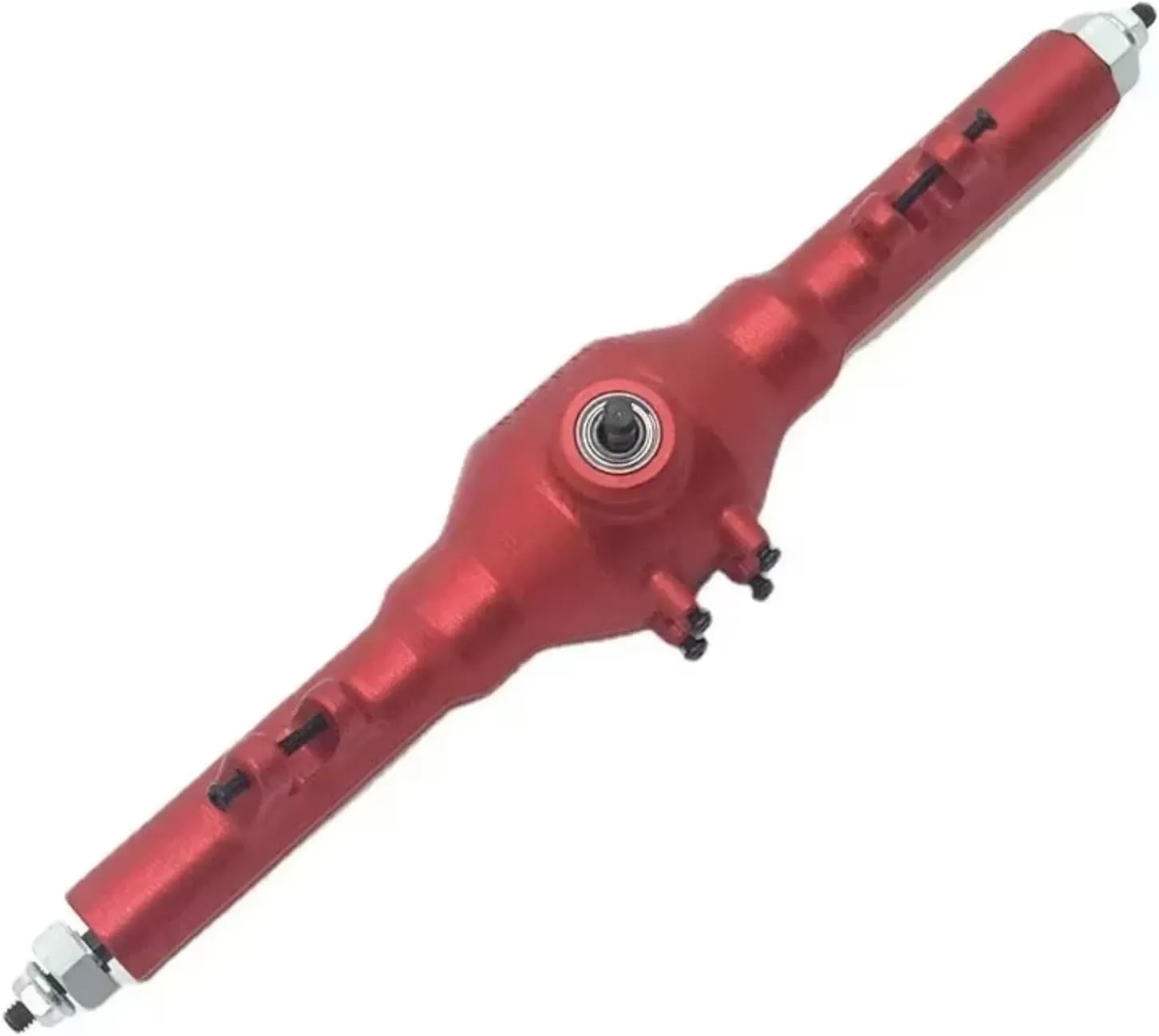 for WLtoys 12428 12423 12427 12428-A 12428-B 12428-C for Feiyue 1/12 Metal Upgrade Rear Axle Assembly RC Car Parts Replacement Use RC Car DIY Parts(Red)