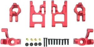 for WLtoys 12428 FY-03 Q39 1/12 RC Cars Accessories Upgrade Parts Kit Base C Steering Cup Front for Swing Arm Set RC Upgrade Accessories(Red)