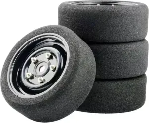 for Wltoys 144001 124019 124017 A959 1/16 1/14 1/12 Remotre Contrl Cars Parts 4pcs On Road Foam Tyres 68MM Wheel 12MM Hex RC Car DIY Parts(Black)