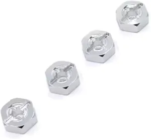 for WLtoys 144001 144002 144010 124016 124017 124018 124019 A949 A959 A969 A979 Metal Upgrade 12mm Hub Adapter RC Car Parts RC Car DIY Parts(White)