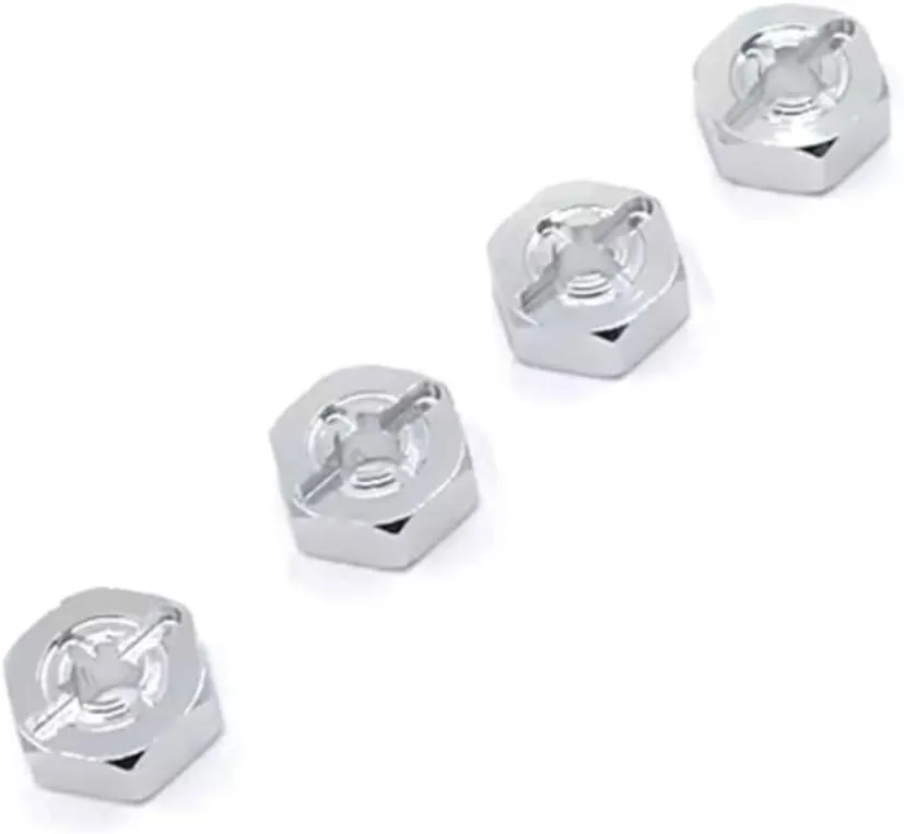 for WLtoys 144001 144002 144010 124016 124017 124018 124019 A949 A959 A969 A979 Metal Upgrade 12mm Hub Adapter RC Car Parts RC Car DIY Parts(White)