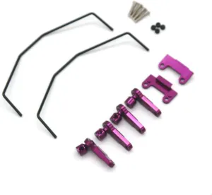 for Wltoys 144001 144010 124016 124018 124007 124017 124019 RC Remote Control Car Metal Upgrade Accessories Anti-roll Bar Set RC Car DIY Parts(Purple)