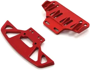 for WLtoys 284010 284131 K989 K979 K969 P929 P939 1/28 Metal Front and Rear Bumper RC Car Upgrade Parts Accessories RC Car DIY Parts(Red)