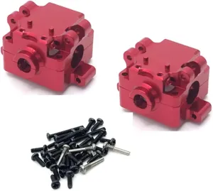 for WLtoys 284131 K969 K979 K989 K999 P929 P939 1/28 2PCS Metal Upgrade Gearbox RC Car Parts Replacement Use RC Car DIY Parts(Red)