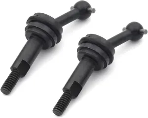 for Wltoys K969 K989 K979 P929 1/28 2 Pcs Extended Metal CVD Cardan Shaft 2mm with M2 Nut RC Car Upgrade Parts RC Car DIY Parts(Black)