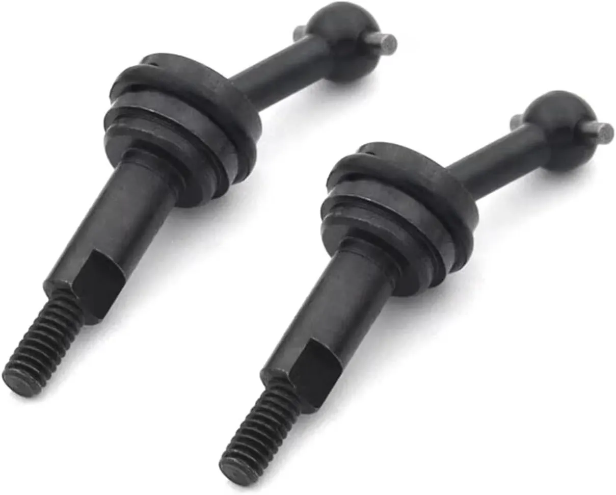 for Wltoys K969 K989 K979 P929 1/28 2 Pcs Extended Metal CVD Cardan Shaft 2mm with M2 Nut RC Car Upgrade Parts RC Car DIY Parts(Black)