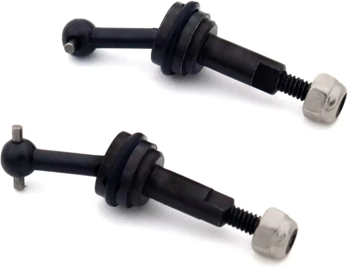 for Wltoys K969 K989 K979 P929 1/28 2 Pcs Extended Metal CVD Cardan Shaft 2mm with M2 Nut RC Car Upgrade Parts RC Car DIY Parts(Black)