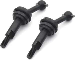 for Wltoys K969 K989 K979 P929 1/28 2PCS 2mm Extended Metal CVD for Universal Joint Shaft with M2 Nut RC Car Upgrades Parts RC Car DIY Parts(Black 2)
