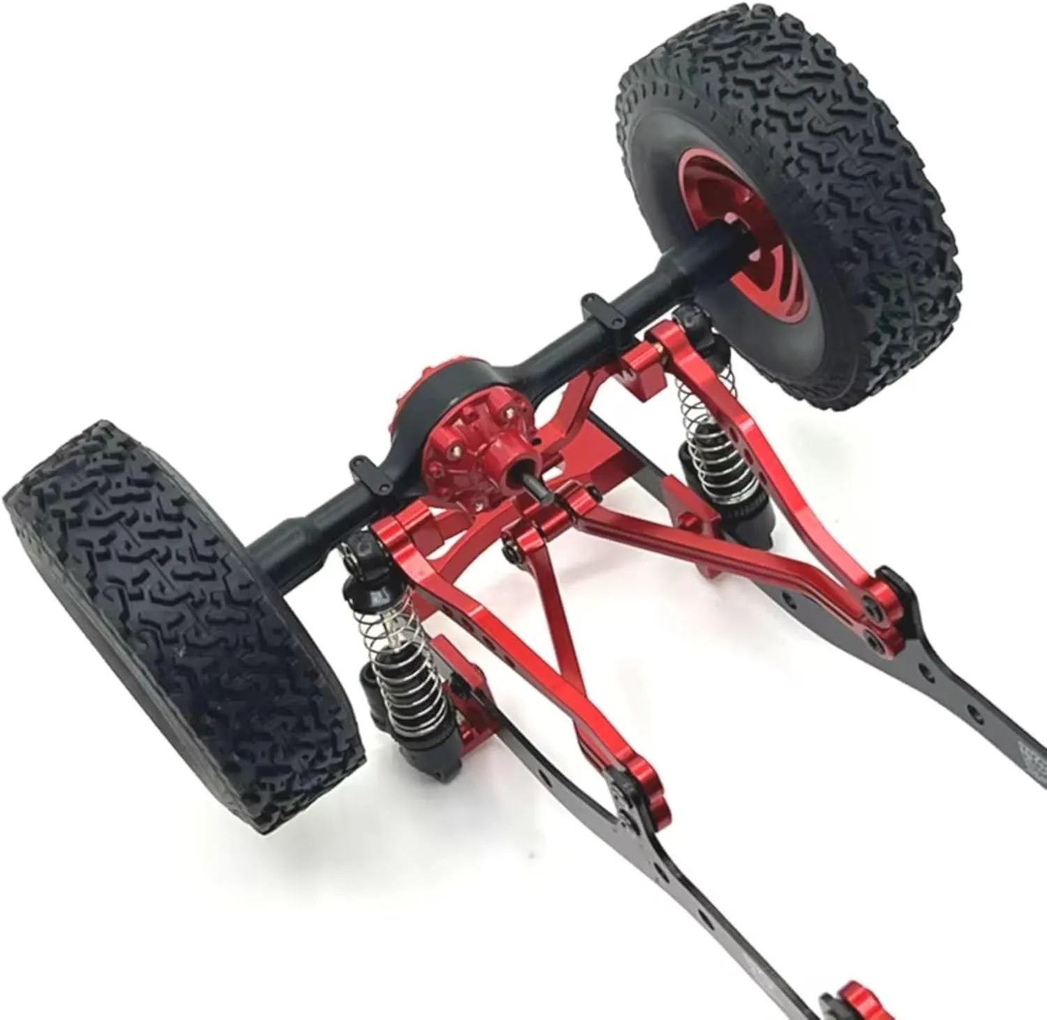 for Wpl C64 C64-1 1/16 Metal for Chassis Link Rod Pull Rod Set Black for Silver Red Optional RC Car Upgrade Parts Accessories Upgrade Replacement RC Car DIY Parts(Red)