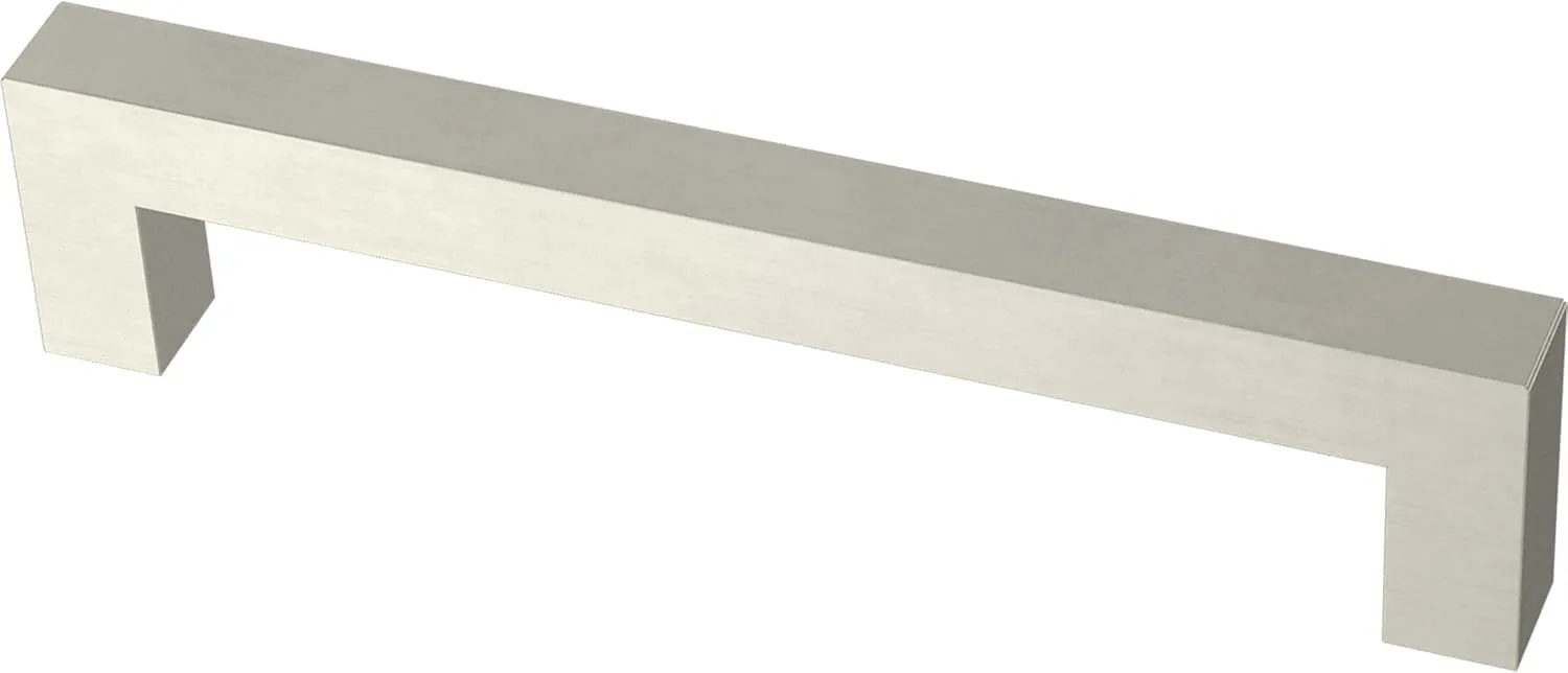 Franklin Brass Simple Modern Square (10-Pack) Cabinet Handles 5-1/16' Hole Center Stainless Steel Kitchen Drawer Pulls Dresser, Furniture Hardware P46646K-SS-B