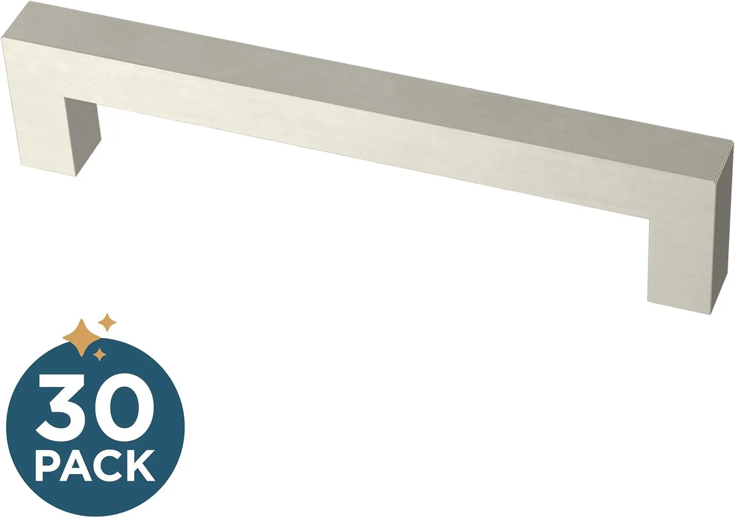 Franklin Brass Simple Modern Square (10-Pack) Cabinet Handles 5-1/16' Hole Center Stainless Steel Kitchen Drawer Pulls Dresser, Furniture Hardware P46646K-SS-B