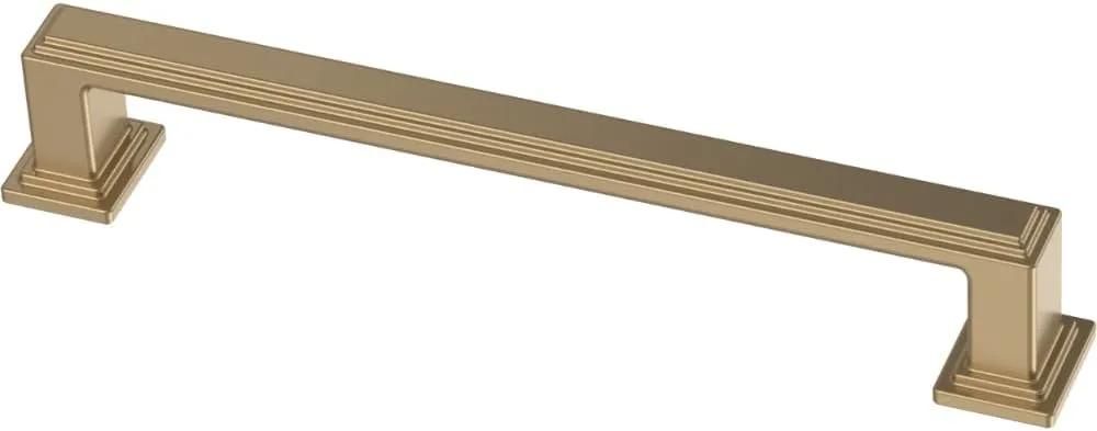 FRANKLIN BRASS Stepped (10-Pack) Cabinet Handles 5-1/16" Hole Center Pulls | Champagne Bronze Hardware Kitchen Door, Drawers, Dressers, Furniture P49582C-CZ-B