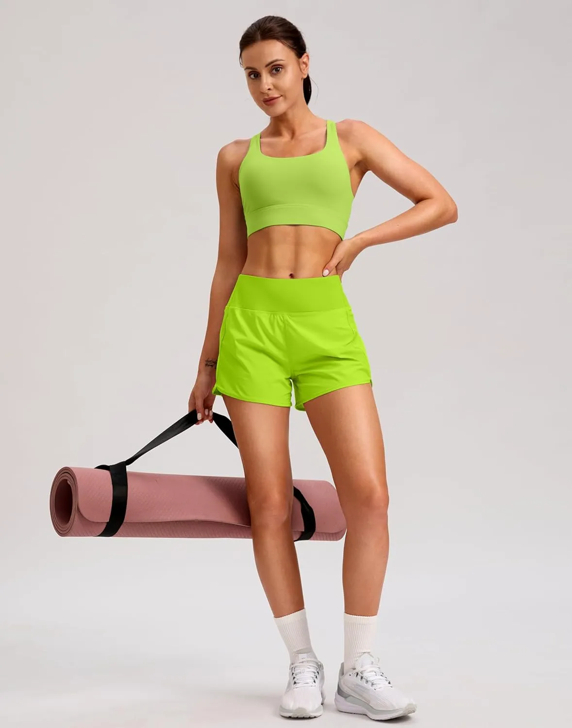 G Gradual Women's Running Shorts with Mesh Liner 3" Workout Athletic Shorts for Women with Phone Pockets