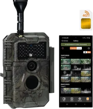 GardePro X20 Cellular Trail Camera, Full Video Preview, No-Glow IR, Wide 110° View Angle, Verizon AT&T and T-Mobile, Pre-Installed Cell SIM Card, for Hunting, Game Camera, Wildlife Deer Scouting