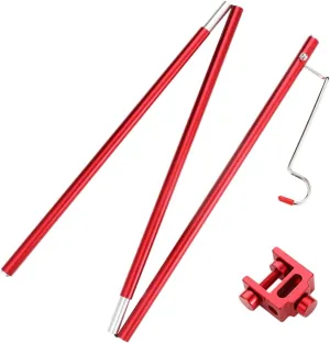 Garneck Folding Lamp Stand for Camping Lightweight Aluminum Alloy Light Pole Outdoor Table Lantern Holder Easy Install Picnic Hiking Accessory Strong Support for Lanterns and More
