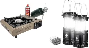 Gas One GS-3400P Propane or Butane Stove Dual Fuel Stove Portable Camping Stove - Patent Pending - with Carrying Case Great for Emergency Preparedness Kit