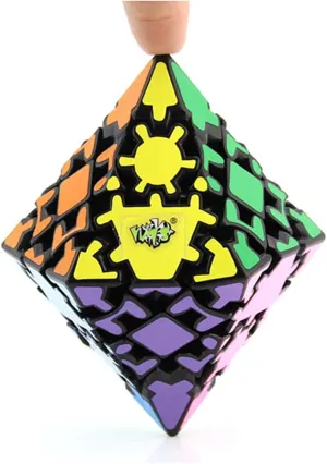 Gear Dodecahedron Cone Rhombic Magic Cube Black Gear Cube Skewb Cube 3D Puzzle Cube Brain Teasers