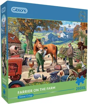 Gibsons Farrier on the Farm 250XL Piece Jigsaw Puzzle | Extra Large Piece Jigsaw Puzzle for Adults Teens | Countryside Traditional Jigsaw | Premium 100% Recycled Board | Great Gift | Gibsons Games