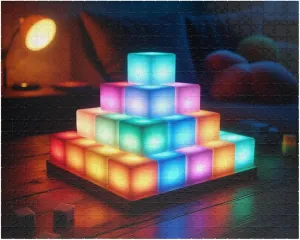 Glowing Mood Cubes Jigsaw Puzzle - Made in USA