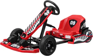 Go Kart for Kids, Go Karts for Kids 8-12 36V Electric Go Kart 4 Wheel Pedal Go Cart 16 Fast Go Kart Mph Drift Kart with 350W Motor, Drift/Sport Mode, Length Adjustment for Boys Girls Red