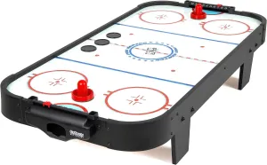 GoSports 40 Inch Table Top Air Hockey Game for Kids - AC Outlet Powered Motor - Black or Oak
