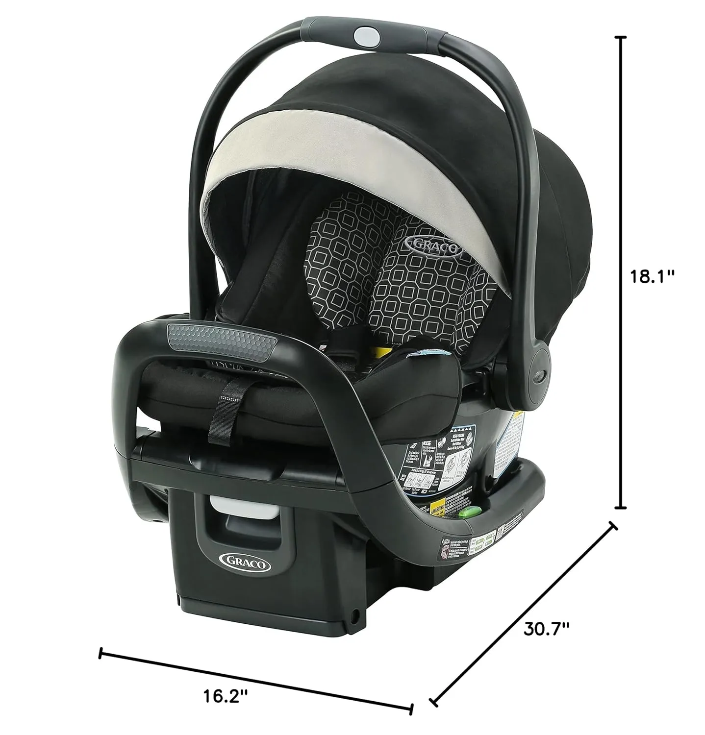 Graco SnugFit 35 LX Infant Car Seat | Baby Car Seat with Anti Rebound Bar, Pierce