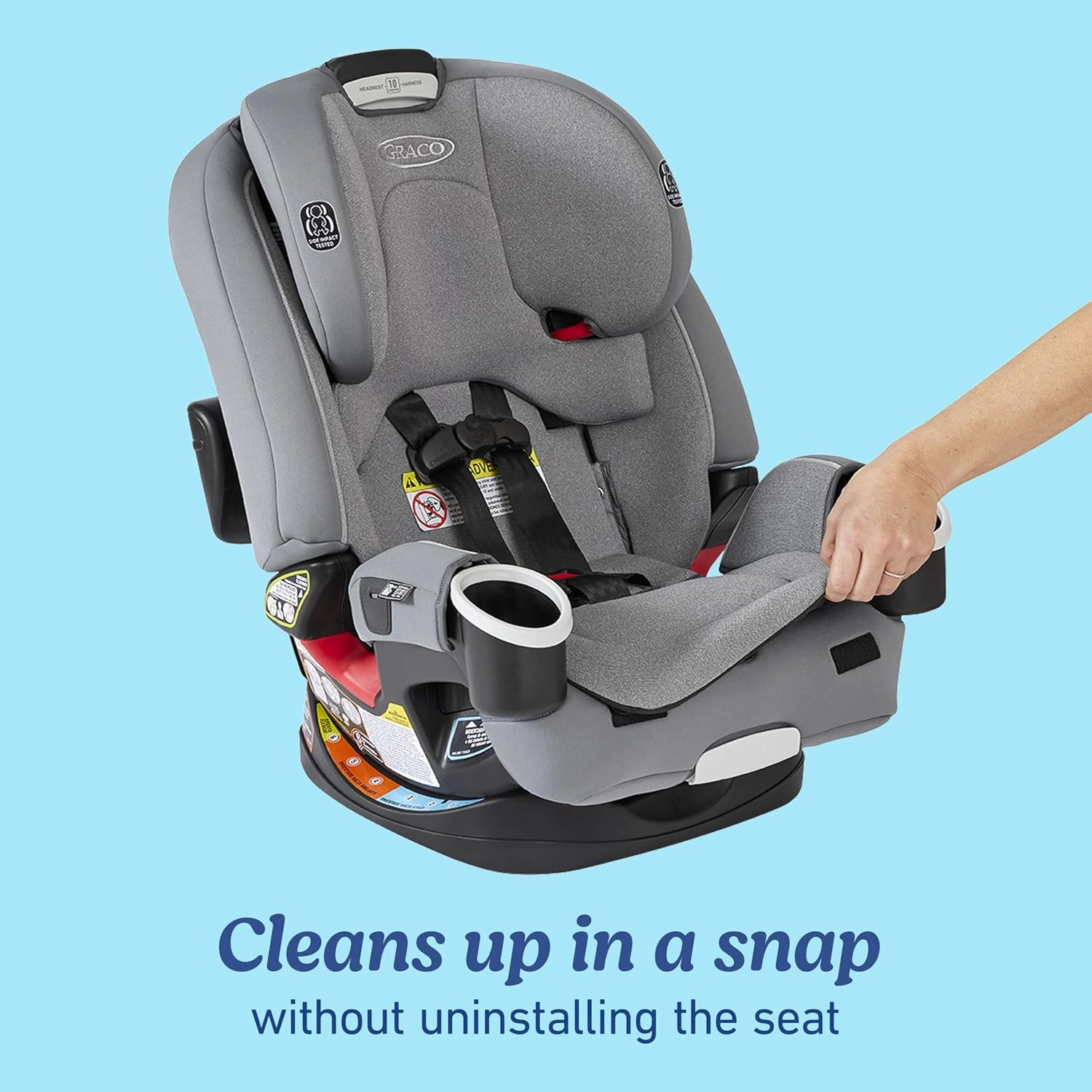 Graco 4Ever DLX 4-in-1 Car Seat, Maven | Infant to Toddler Car Seat, with 10 Years of Use | Rear-Facing, Forward-Facing and Booster Modes | Safe, Comfortable and Convenient