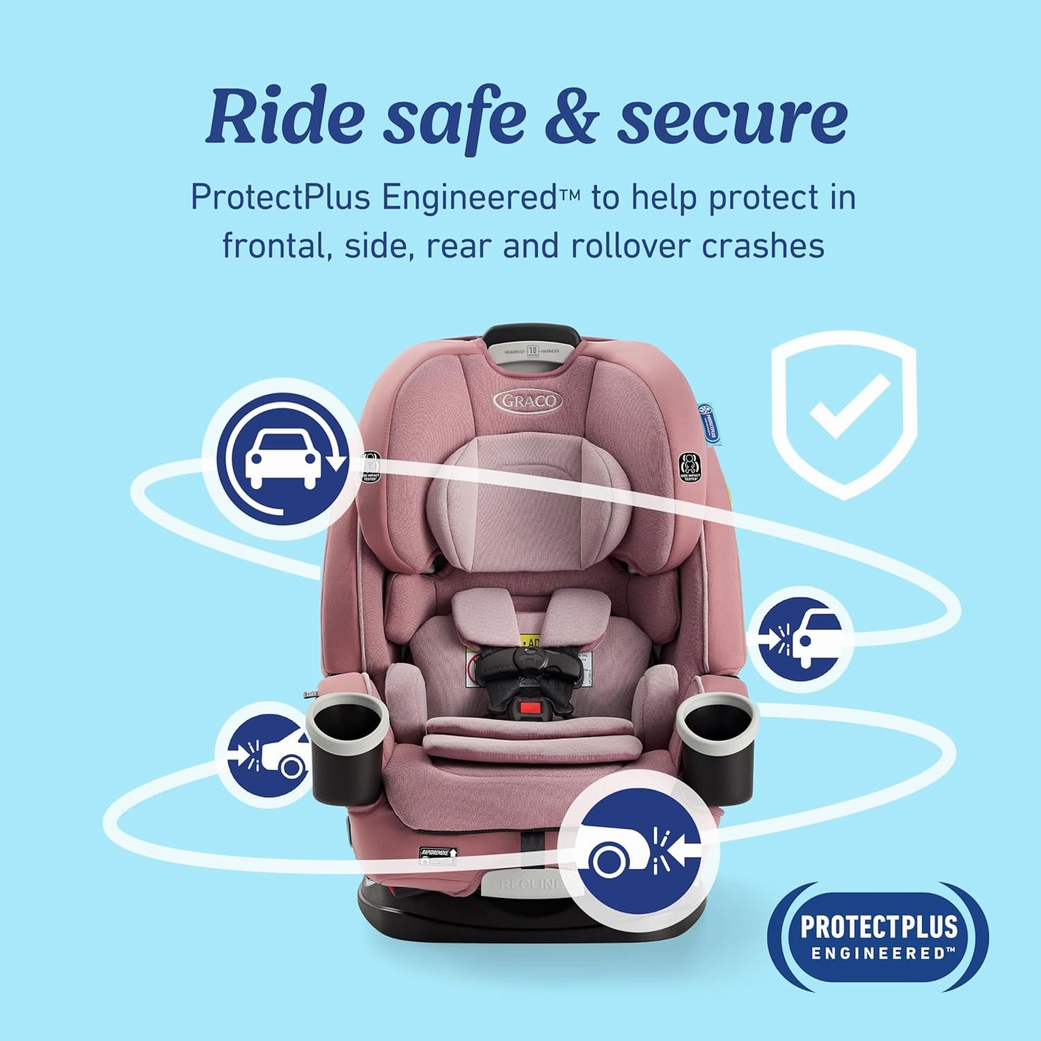 Graco 4Ever DLX 4-in-1 Car Seat, Maven | Infant to Toddler Car Seat, with 10 Years of Use | Rear-Facing, Forward-Facing and Booster Modes | Safe, Comfortable and Convenient