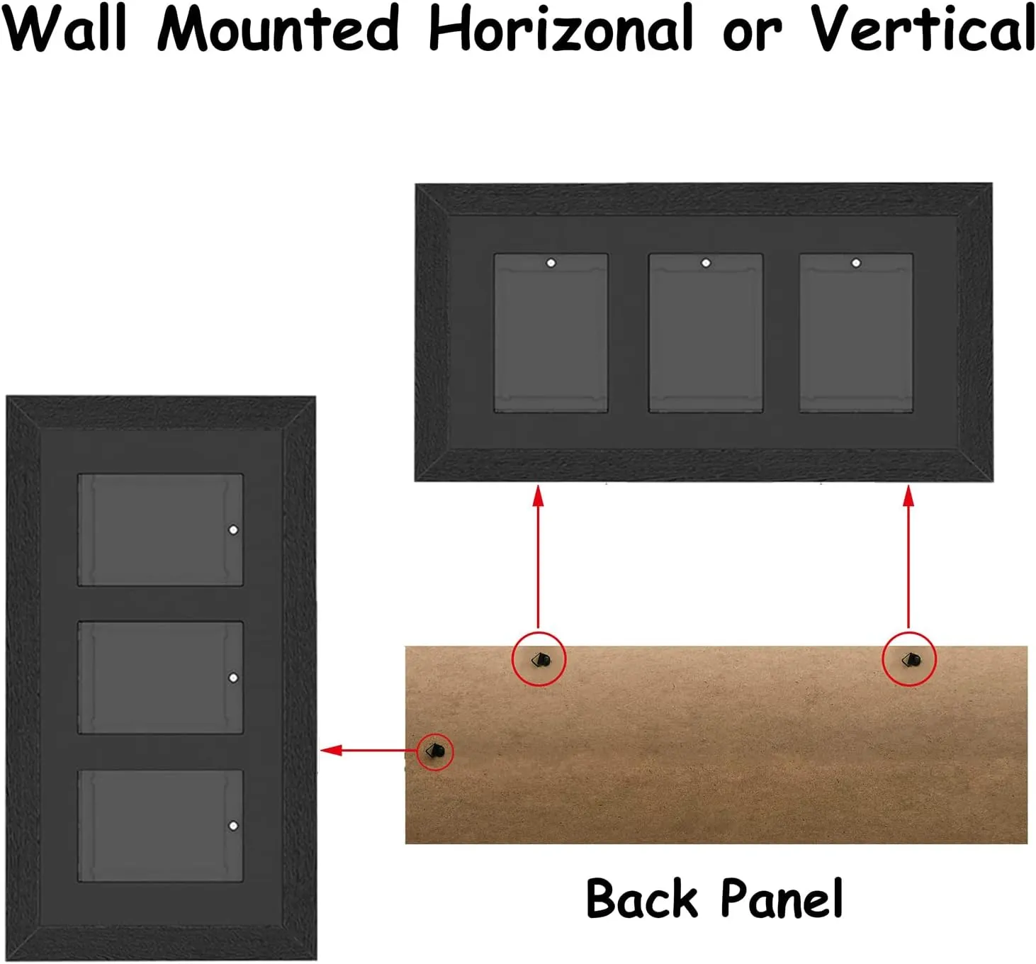 Graded Card Display Frame–Compatible with PSA, CGC, and TAG Slabs–Wall-Mount Trading Card Display Case for Sports Cards, Pokémon, and MTG