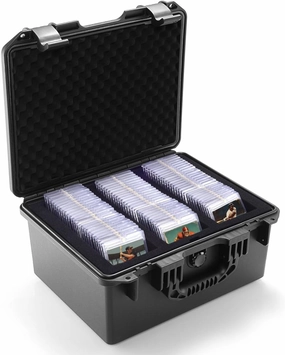 Graded Card Storage Box - Sports Trading Card Slab Case Compatible with PSA CSG BGS SGC Magnetic Card Holder & Top Loaders, Waterproof Boxes - 3 Custom Graded Cards Case Compartments