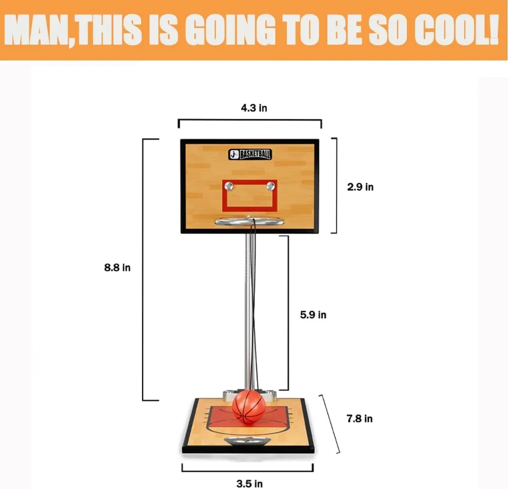 GYSH Mini Desktop Basketball Hoop Game for Office,Tabletop Basketball Game Toy with Easy Assembly,Desk Toys for Office for Adults，Tiny Basketball Hoop(Desk Basketball)