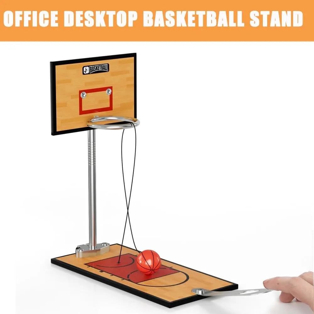 GYSH Mini Desktop Basketball Hoop Game for Office,Tabletop Basketball Game Toy with Easy Assembly,Desk Toys for Office for Adults，Tiny Basketball Hoop(Desk Basketball)
