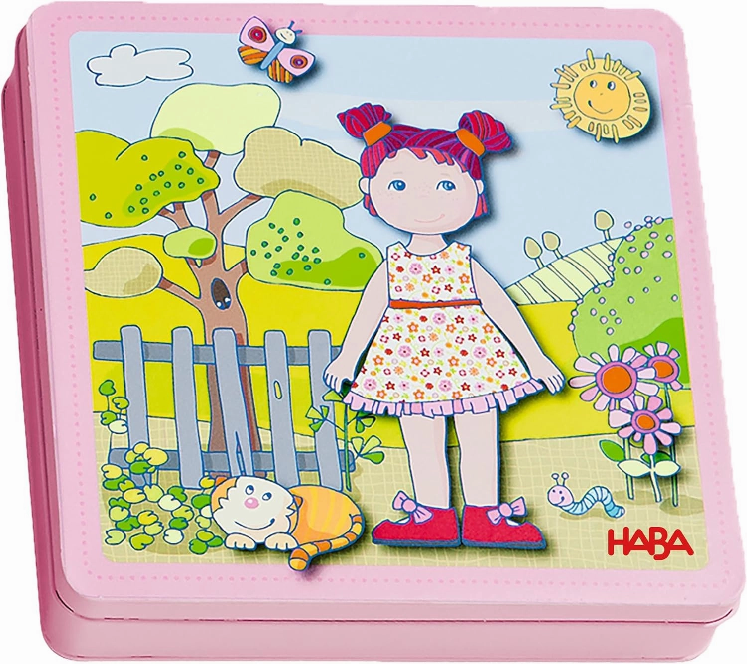 HABA Dress-Up Doll Magnetic Game Box & Magnetic Puzzle for Toddlers, Travel-Friendly Road Trip Toy for Kids, Toddler Activities for 2-4 Year Olds, 54 Piece Set